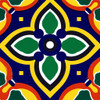 Talavera four petal medallion tile
