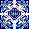 Talavera blue medallion tile