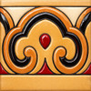 Mexican talavera arch scroll relief border tile trim