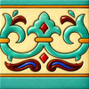 Talavera fleur scroll relief border mexican tile