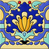 Mexican talavera tulip relief border tile decorative trim