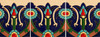 Talavera floral arch relief mexican tile border handcrafted relief tile set