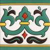 Mexican relief scroll border talavera tile