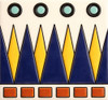 Mexican talavera art deco geometric relief border