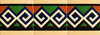 Mexican greek key relief border talavera tile three piece border set