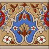 Mexican talavera floral shield relief decorative tile