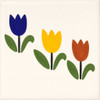 Talavera three tulip mexican tile