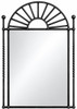 Wrought iron sunburst mirror in Spanish Revival design