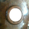 round punched copper bath sink drain