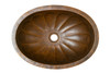 Hammered fluted copper bathroom sink