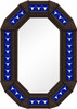 Decorating octagonal tin mirror frame with longhorn talavera tiles dark brown