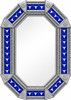 Decorating octagonal tin mirror frame with longhorn talavera tiles