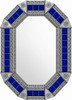 Decorating octagonal cobalt talavera tin mirror frame design