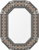Tin talavera octagonal decorative hacienda mirror frame