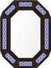 Decorating octagonal blue talavera tile tin mirror frame design dark brown