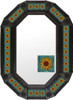 octagonal metal tin frame decorated with mexican artisan made tile