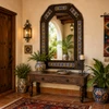 handcrafted-tin-mirror-old-world-talavera-tile-frame-mexican-entryway