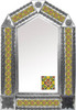 tin mirror with handmade tiles