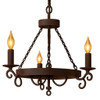 Wrought iron chandelier for small spaces