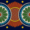 Colonial green red talavera Mexican border tile