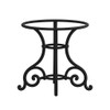 Round black wrought iron table base