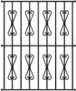 Black wrought iron window guard with scroll top design