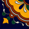 Mexican talavera tile yellow medallion