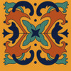 Talavera mexican tile floral scroll