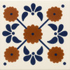 Talavera tile cobalt terracotta pattern