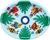 Mexican bathroom sink aquatic design hand-painted ceramic sink featuring vibrant marine motifs