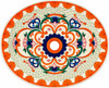 Mexican talavera lattice scrollwork bathroom sink