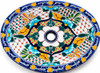 Talavera floral lattice mexican bathroom sink