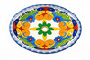 Multicolor floral talavera bathroom sink