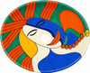 Modern art talavera bathroom sink