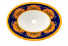 Talavera orange shell bathroom sink