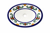 Talavera scroll motif bathroom sink