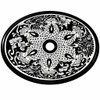 Black white talavera bathroom sink