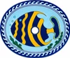 Talavera bathroom sink tropical fish