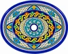 Talavera cobalt medallion sink