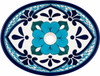Turquoise medallion talavera bathroom sink