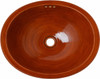 Handcrafted Mexican bathroom sink in terracotta finish