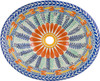 Colorful Mexican oval bathroom sink with hand painted charm