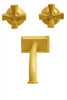 Traditional Kitchen Wall Mount Brass Faucet with warm golden finish