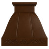 Bell-shape copper range hood - front view