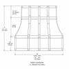 Copper dome range hood with architectural strap grid detailed drawing