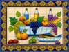 Fruit still life talavera tile mural