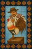 El gallo talavera tile mural