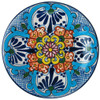clay talavera plate blue green