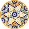 colonial talavera plate cobalt green