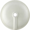Round talavera bathroom sink floral Mexican design back view
